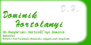 dominik hortolanyi business card